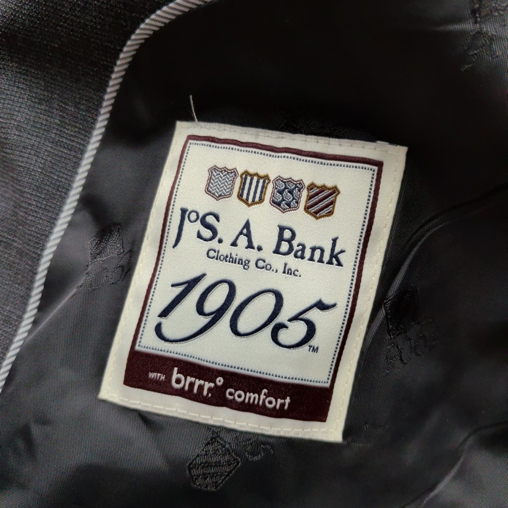 Jos. A. Bank 1905 Tailored Wool Blazer Charcoal Gray 44R (Fits 41) brrr Comfort - Picture 5 of 12
